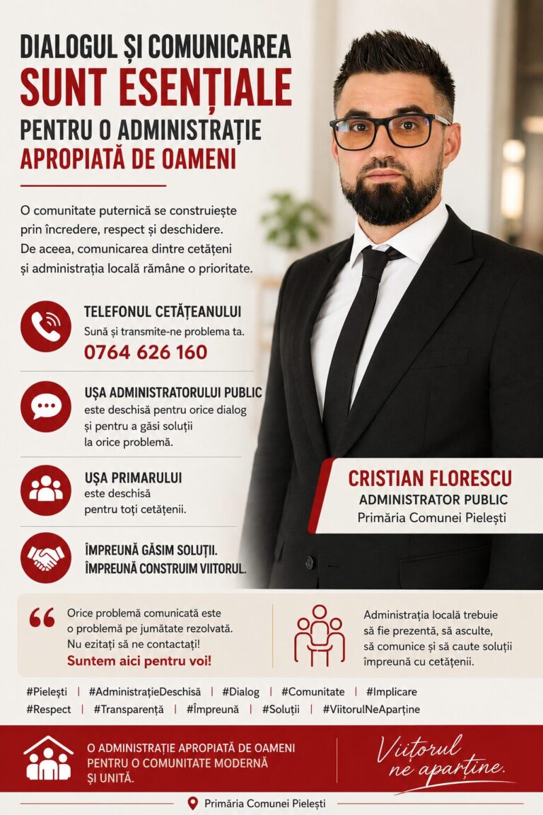 Dialogul și comunicarea rămân esențiale pentru o administrație apropiată de oameni